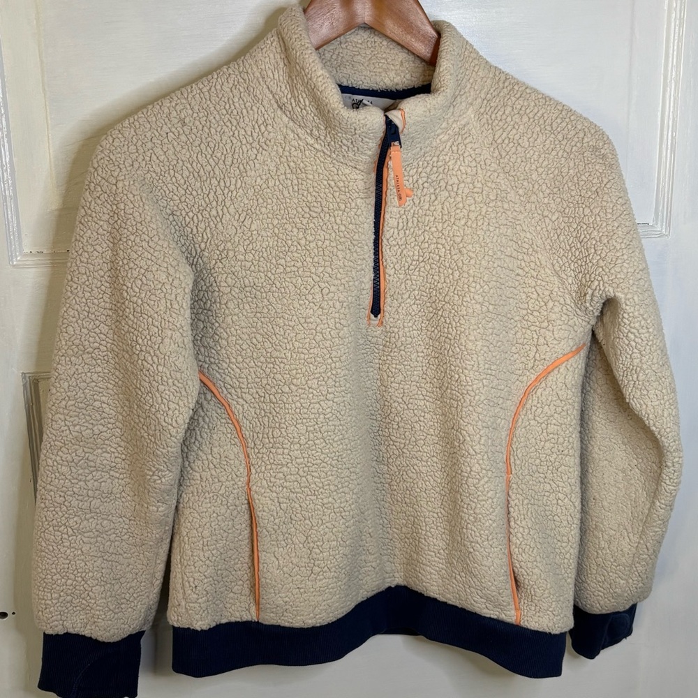 Athleta Girl So Snug Sherpa Half-Zip Fleece in Cream